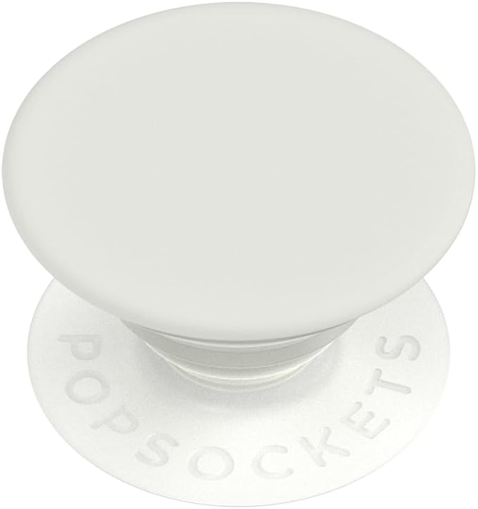 PopSockets Phone Grip with Expanding Kickstand, Adhesive Grip, White - Cream