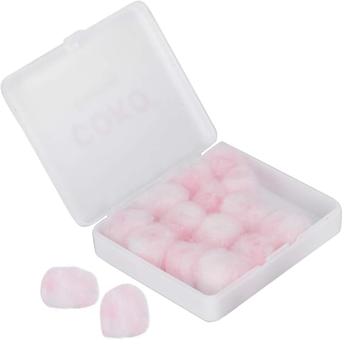 Wax Cotton Noise Reduction Earplugs, Hearing Protection Ear Plugs, 27DB Noise Cancelling Soft Comfortable Earplugs for Sleeping Swimming Work, Reusable Ear Plugs with 8