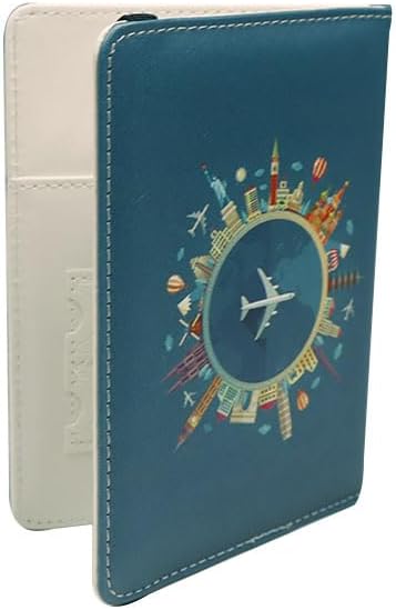 Passport Holder for Travel Essentials,World Travel Passport Cover Personalized Leather Wallet, Global Dream Men Women Birthday Christmas Gift