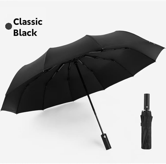 12 Ribs Travel Essentials Umbrella Automatic Folding Rain Umbrella Windproof Compact collapsible,Fits Cars&Backpack Travel size