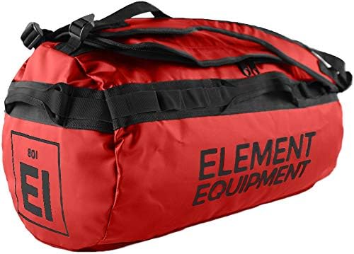 Element Equipment Trailhead Duffel Bag Shoulder Straps Waterproof Red Large