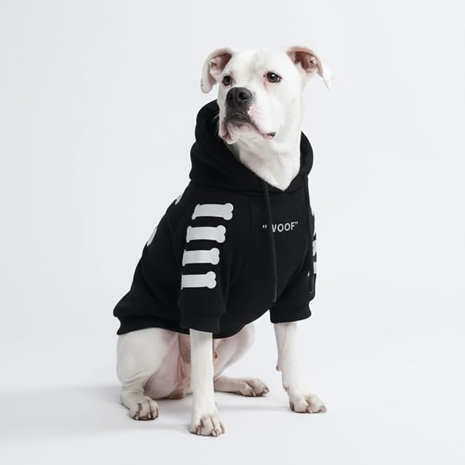 Spark Paws Dog Hoodie – Premium Dog Sweater for Small, Medium, and Large Dogs | Warm Outfits for French Bulldogs, Pitbull, Puppy, Winter Jacket Alternative - Woof - 3XL