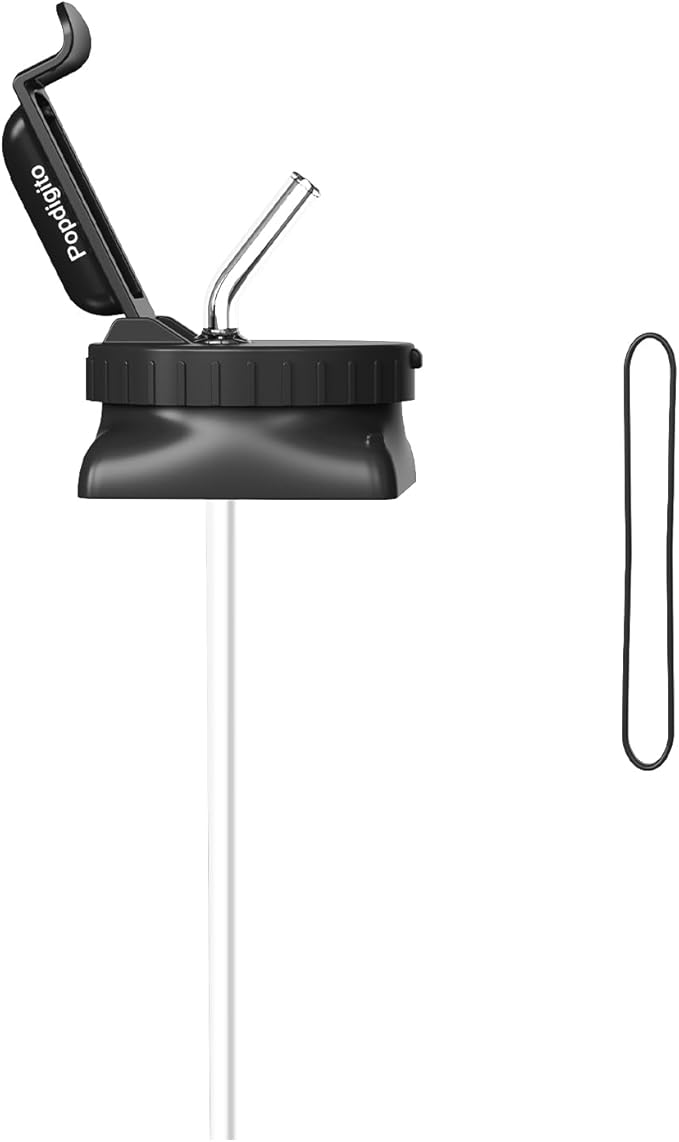 Collapsible Water Bottles caps for Travel Gym Hiking Camping (Upgrade Straw Black Cap) Note:Not applicable to bottles of Upgrade Type2/Type3 bottles