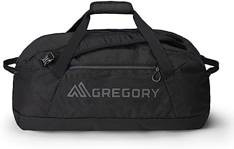 Gregory Supply 65L Adventure Travel/Gear Organization Duffel Bag, Tuckable Backpack Straps, Packable, Water-Repellent, Obsidian Black