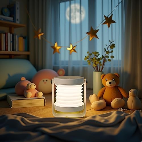 Cordless Rechargeable Lantern Table Lamp | Easy Touch Button Operation Control Dimmable 3 Level Brightness Night Light for Reading, Outdoor Camping (Transparent Frosted Lantern Light)