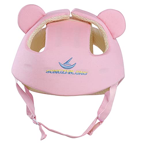 Baby Infant Helmet Toddler Headguard Head Protective Cushion Cute Children Adjustable Helmet Hat Harnesses Cap Kid Child Crawl Walk Playing (Pink)
