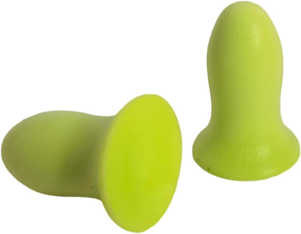 Fan Wu Small Soft Foam Earplugs 50 Pair,32dB Highest NRR for Noise Reduction,Safety Hearing Protection Ear Plugs Contoured for Comfort Slow Rebound,Tapón para el oído,Slim Waist (GREEN, Small，XS SIZE)