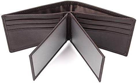 Genuine Leather Business Card Case Multifunction Organizer Credit Cards Gifts (Chocolate,Medium)