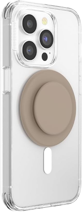 PopSockets Phone Grip for MagSafe with Kickstand, Magnetic Stand, Swappable Top, Secure Hold for iPhone MagSafe Cases, Phone & Tablet Grip, Cute PopSockets - Soft Touch Latte