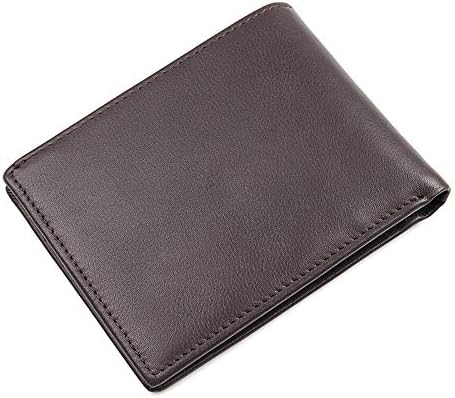 Genuine Leather Business Card Case Multifunction Organizer Credit Cards Gifts (Chocolate,Medium)