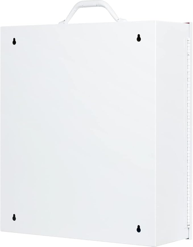 Rapid Care First Aid 863-09-1F 3 Shelf ANSI/OSHA Compliant All Purpose First Aid Cabinet & Medical Station with First Aid Sign, Exceeds OSHA/ANSI 2009, Wall Mountable, White