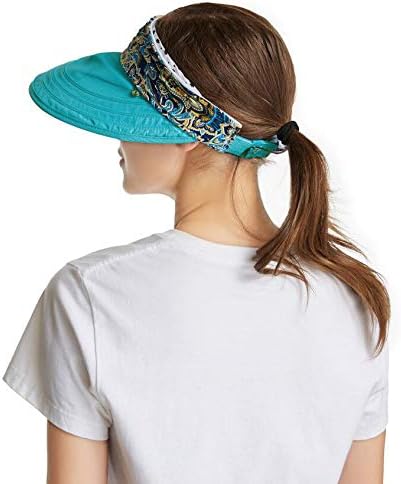 icolor Women Sun Hats UPF 50 Sun Protection Hat Summer Outdoor Neck Shield Flap Visor Hat Ponytail Hats Wide Brim Beach Hat