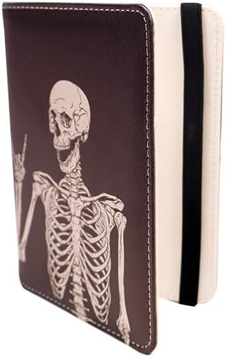 Passport Holder for Travel Essentials, Skull Human Passport Cover Personalized Leather Wallet, Skeleton Passport Wallet Men Women Birthday Gift