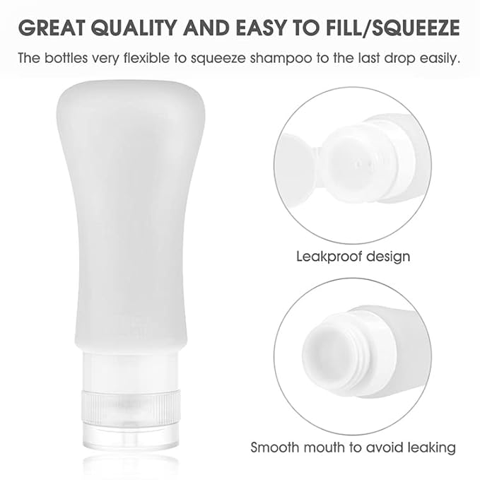 18 Pack Travel Bottles,3oz 2oz Leak Proof Travel Accessories Toiletries,Travel Shampoo And Conditioner Bottles,Perfect for Business or Personal Travel, Fun Outdoors Silicone 18Pieces