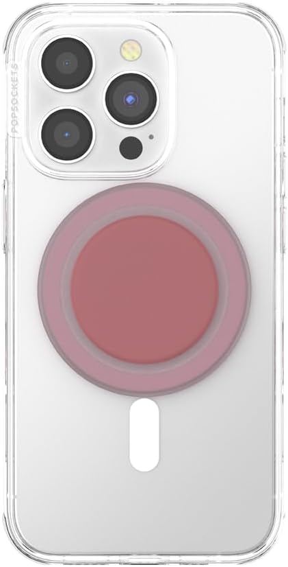 PopSockets Phone Grip for MagSafe with Kickstand, Magnetic Stand, Swappable Top, Secure Hold for iPhone MagSafe Cases, Phone & Tablet Grip, Cute PopSockets - Clay