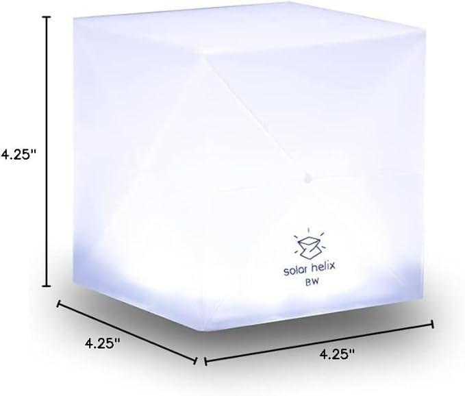 Solight Design Solar Lantern Helix - Emergency Rechargeable LED Lantern - Waterproof, Compact, Portable - Great for Camping, Outdoor, Backpacking (Bright White)