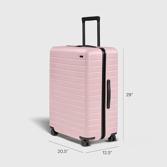 Away Large Checked Luggage, 29 Inch Hardside Suitcase with Spinner Wheels, Lightweight & Durable, TSA Lock, Blush Pink
