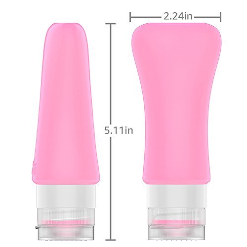 4 Pack Travel Bottles, 3oz Leak Proof Accessories Containers Size Toiletries,Travel Shampoo and Conditioner Bottles, Fun Outdoors 9 Pieces