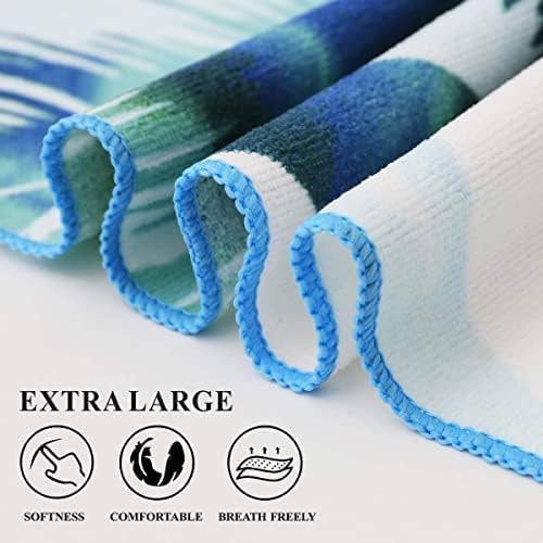 Genovega 2 Packs Lightweight Beach Towel, 60 x 30 in Clearance Pool Swim Bath Yoga Travel Soft Towels Blanket Bulk for Adult Women Men Camping Cruise Lounge Chair Cover Gift Palm Flamingo