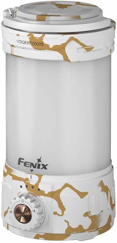 Fenix CL26R Pro Camping Lantern, White Marble, 650 lumens Bright, USB Rechargeable , Compact and Portable Perfect for Hurricane, Emergency, Hiking, Power Outage with LumenTac Organizer