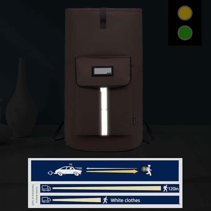 laundry bag backpack,extra-large heavy duty laundry bags,laundry backpack for college students,drawstring closure (Brown)