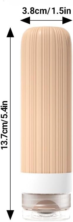 8-Piece Leakproof Travel Bottles and Jars Set – 4 Silicone Bottles + 4 Cream Jars with Clear Zipper Bag – TSA Approved Toiletry Containers – BPA-Free (PeachPuff)