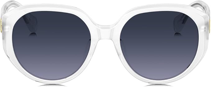 BOLON Women Lady Trendy Elegant Round Polarized Sunglasses BL3130 Ginza 55mm, Exclusive Eyewear Brand of EssilorLuxottica