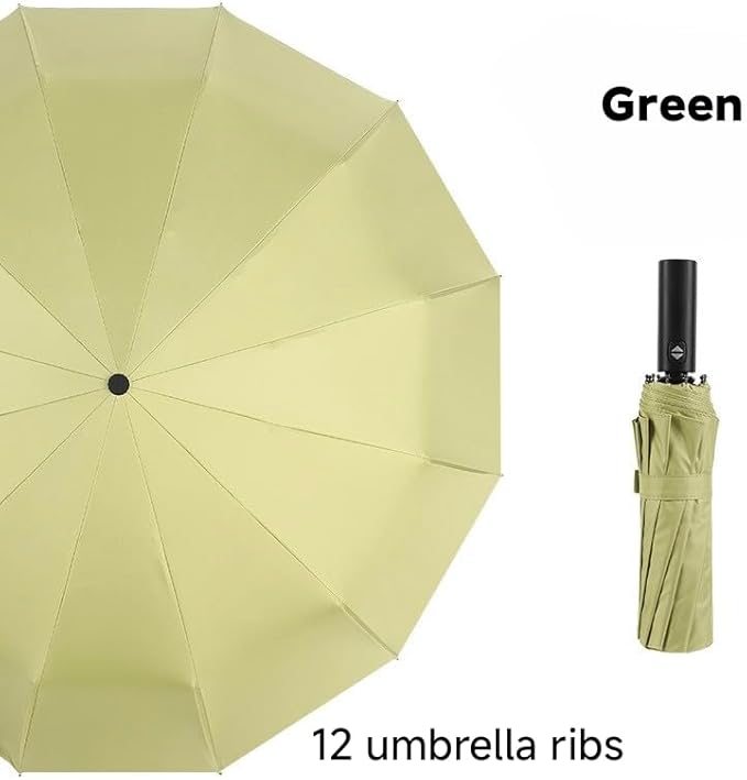 12 Ribs Travel Essentials Umbrella Automatic Folding Rain Umbrella Windproof Compact collapsible,Fits Cars&Backpack Travel size