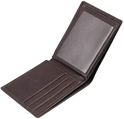 Genuine Leather Business Card Case Multifunction Organizer Credit Cards Gifts (Chocolate,Medium)