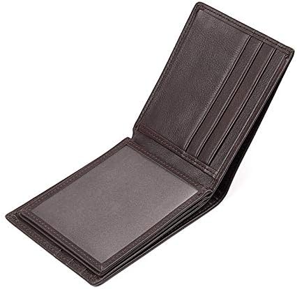 Genuine Leather Business Card Case Multifunction Organizer Credit Cards Gifts (Chocolate,Medium)