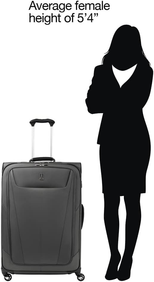 Travelpro Maxlite 5 Softside Expandable 2-Piece Luggage Set — Carry-On and Large Checked Luggage — Shadow Grey