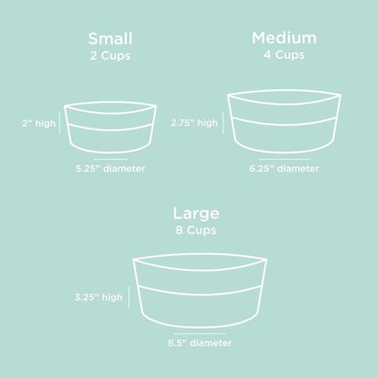 Waggo Dipper Ceramic Dog Bowl for Small and Large Breeds - Heavyweight and Durable Pet Food and Water Dish Crock, Dishwasher Safe, Modern (Mint, Small)