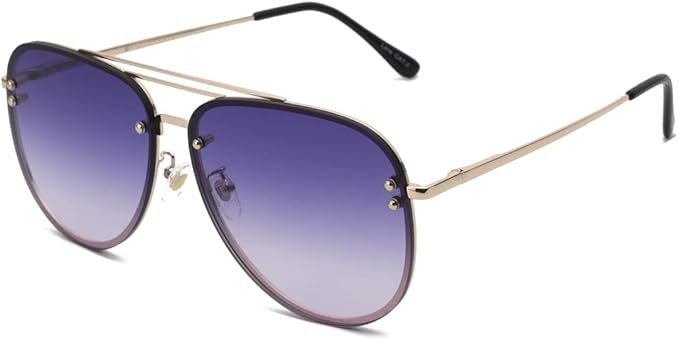 Trendy Oversized Aviator Sunglasses for Women 2025, Cute Retro Aviator Sun Glasses UV Protection Big Shades VF2203