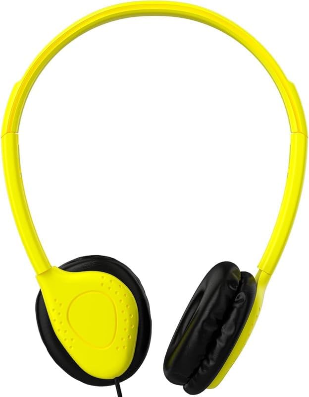 Maeline Kids Headphones for School Classroom K-12, Library, Museum, Travel, On Ear Stereo Headset with Adjustable Band & Faux Leather Cushions - 3.5mm Plug - 500 Pack - Multicolors