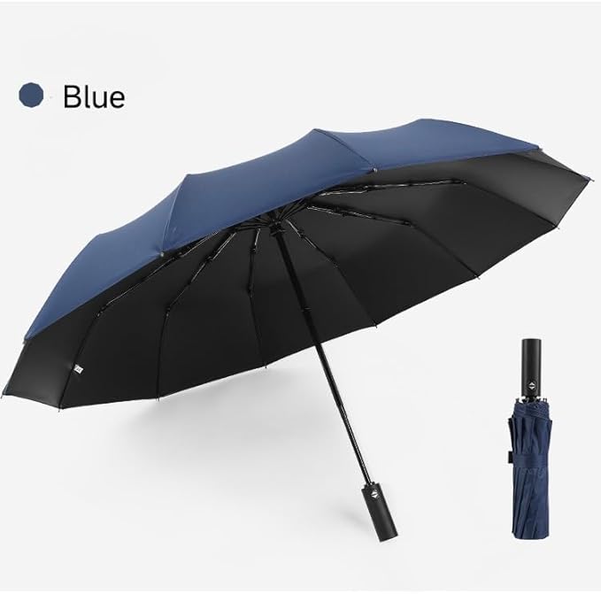 12 Ribs Travel Essentials Umbrella Automatic Folding Rain Umbrella Windproof Compact collapsible,Fits Cars&Backpack Travel size