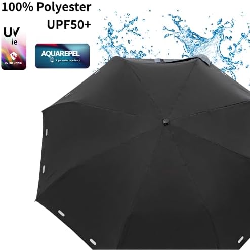 A.Brolly Umbrella - This Light Weight Travel Umbrella has a Strong Steel Shaft and 8 Ribs of Aluminum + Fiberglass construction for Added Flexibility Under the Wind - And it Looks Great!