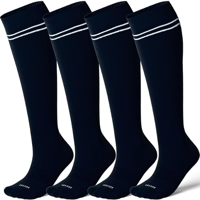LEVSOX Viscose Made from Bamboo Compression Socks for Pregnant Women 20-30 mmHg Knee High Cute Mens Supports Socks for Travel