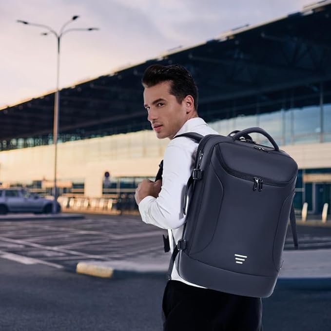 Travel Backpack for Men 50L Expandable Flight Approved Carry on Backpacks Luggage for Travel Water Resistant 17.3 inch Laptop Backpack with USB Charging Port