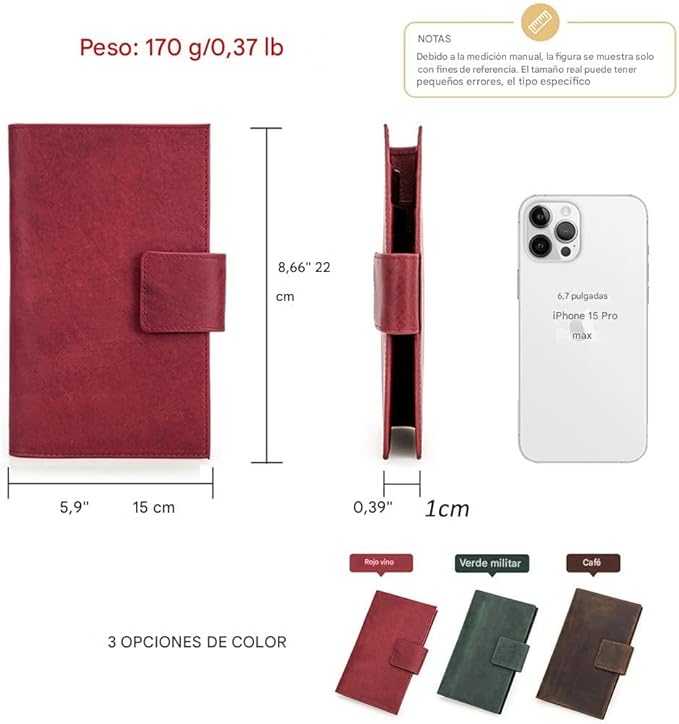 CONTACTS Full Grain Leather Family Passport Holder for 4 Womens Airtag Passport Wallet RFID Blocking Travel Passport Cover with 4 Passport Slot, 6 Card Slot (Red)