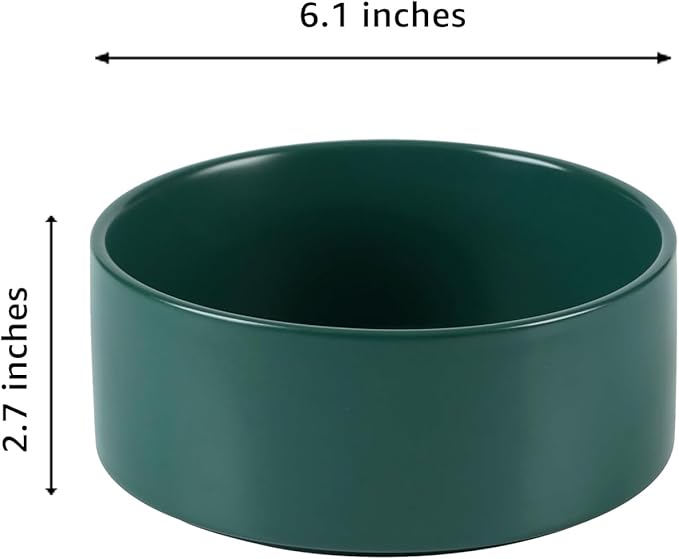 YINGFAN Dog Bowls Heavy Duty Ceramic Dog Bowls Non-Slip Ceramic Basic Bowl for Dogs (28 oz)