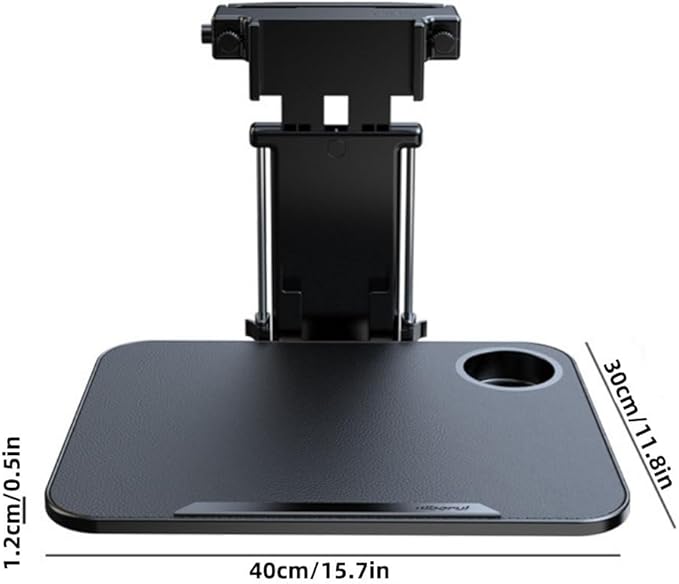 Vpswekans Car Table Multifunctional Folding Desk, Seat Back Laptop Desk and Food Tray for Car Travel, Car Seat Back Portable Tray with Tablet Holder or Mobile Phone Holder(A)