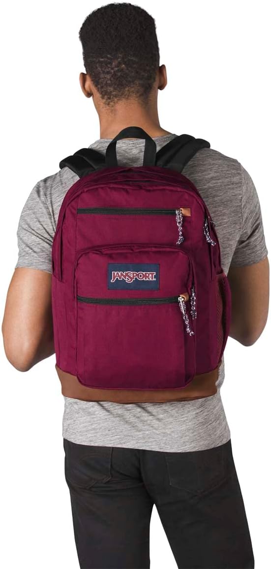 JanSport Cool Backpack, with 15-inch Laptop Sleeve - Large Computer Bag Rucksack with 2 Compartments, Ergonomic Straps, Russet Red