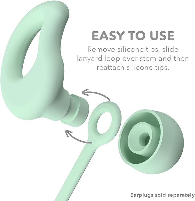 CURVD Earplug Lanyard, Soft Durable Flexible Premium Silicone Cord | Works with Most Earplugs w/Removable Tips Compatible with CURVD Everyday, Loop Quiet/Engage/Experience, Vibes and More - 26 Inches