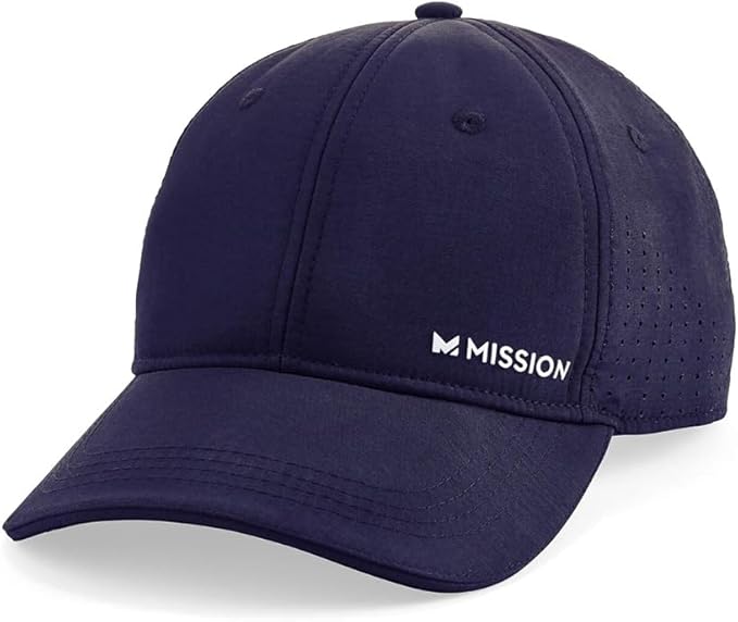MISSION Cooling Vented Performance Hat Unisex One Size Cap for Workouts, Golf & Running, Sweat & Water Activated Technology