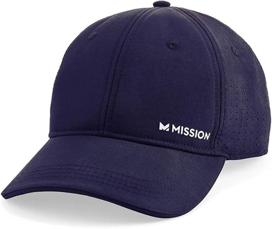 MISSION Cooling Vented Performance Hat Unisex One Size Cap for Workouts, Golf & Running, Sweat & Water Activated Technology