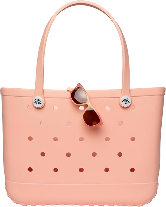 Sunnies Beach Bag - Large Tote Bag for Beach, Pool, & Travel - Lightweight, Waterproof, & Easy-to-Clean - Stylish Summer Bag