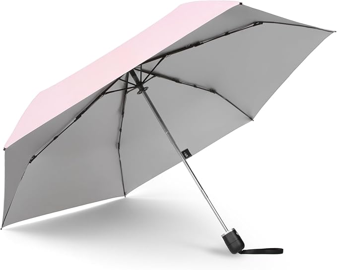 ShedRain Super-Slim Compact Travel Umbrella – Auto Open & Close Sun Protection Design, Lightweight Portable Wind-Resistant Model with UPF 50+ UV Block, 42" Arc & 10.5" Folded Size