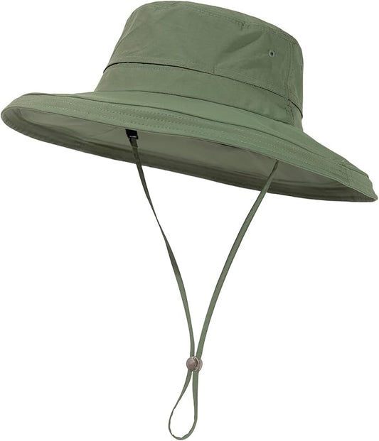 UV 50 Sun Hat for Women Wide Brim with Ponytail Hole Summer Packable Sunhat for Beach Fishing Hiking Gardening Waterproof