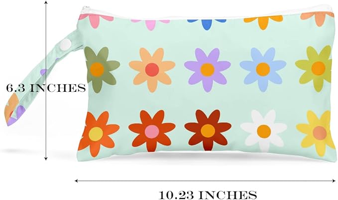 Wet bag, Wet dry bag, swimsuit, travel, beach, pool, diapers, dirty yoga gym clothes, toiletries, waterproof Heart Decor Bohemian heart romantic birthday gift, 2 piece set.