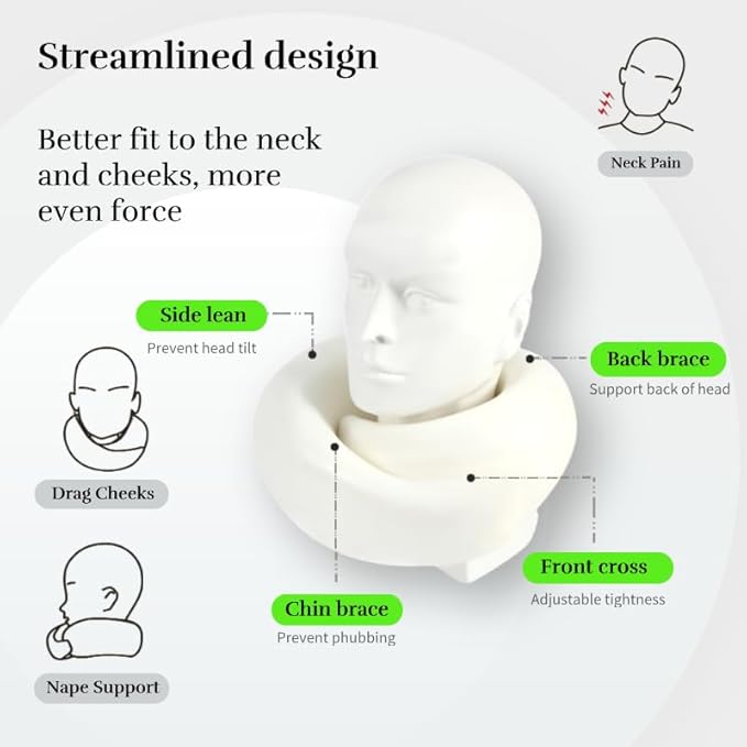 Premium Memory Foam Travel Neck Pillow – Ergonomic Design, Adjustable Strap, Lightweight with Carry Case – Perfect for Travel, Office, and Long Drives (Light Grey)